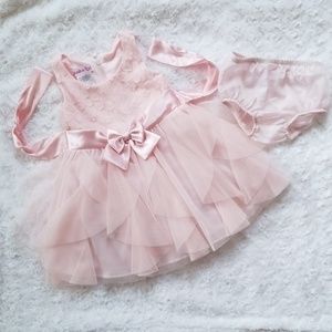 Jessica Ann baby dress blush pink